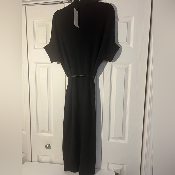 ZARA Women’s Black Knit Belted Dress, M NWT - Picture 14 of 15
